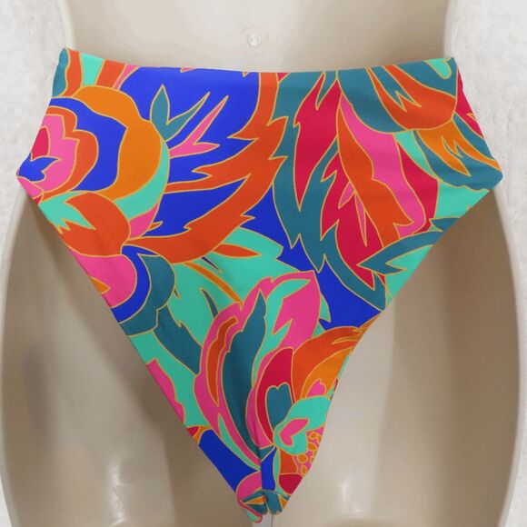 Stone Fox Swim Pink Stained Glass The Sumatra Bikini Bottom X-Small - Picture 4 of 5